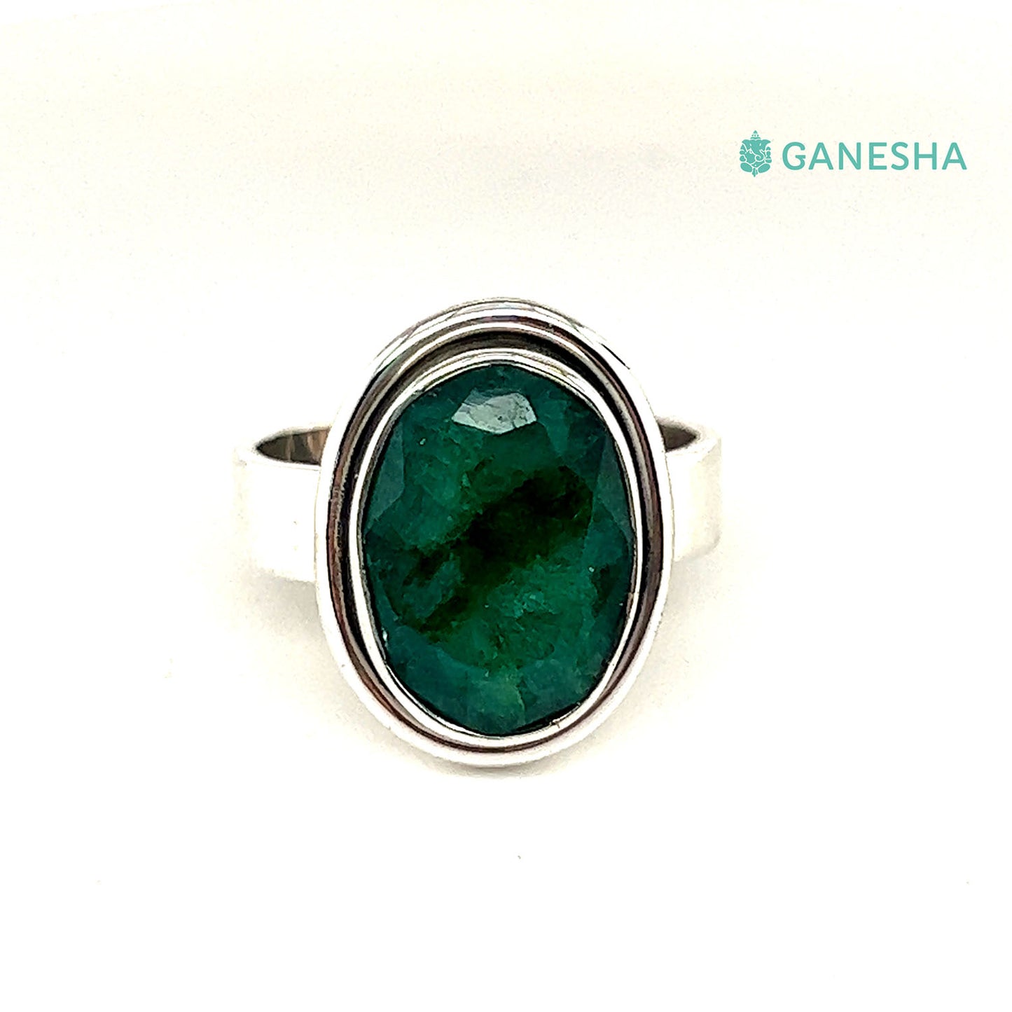 Ganesha Handicrafts, Emerald - 925 Sterling Silver Jewellery Gift Set With Free Chain, 925 Sterling Silver Jewellery Gift Set With Free Chain, Womens stylized Jewellery and  Chain, Green Colour Emerald Silver Jewellery.