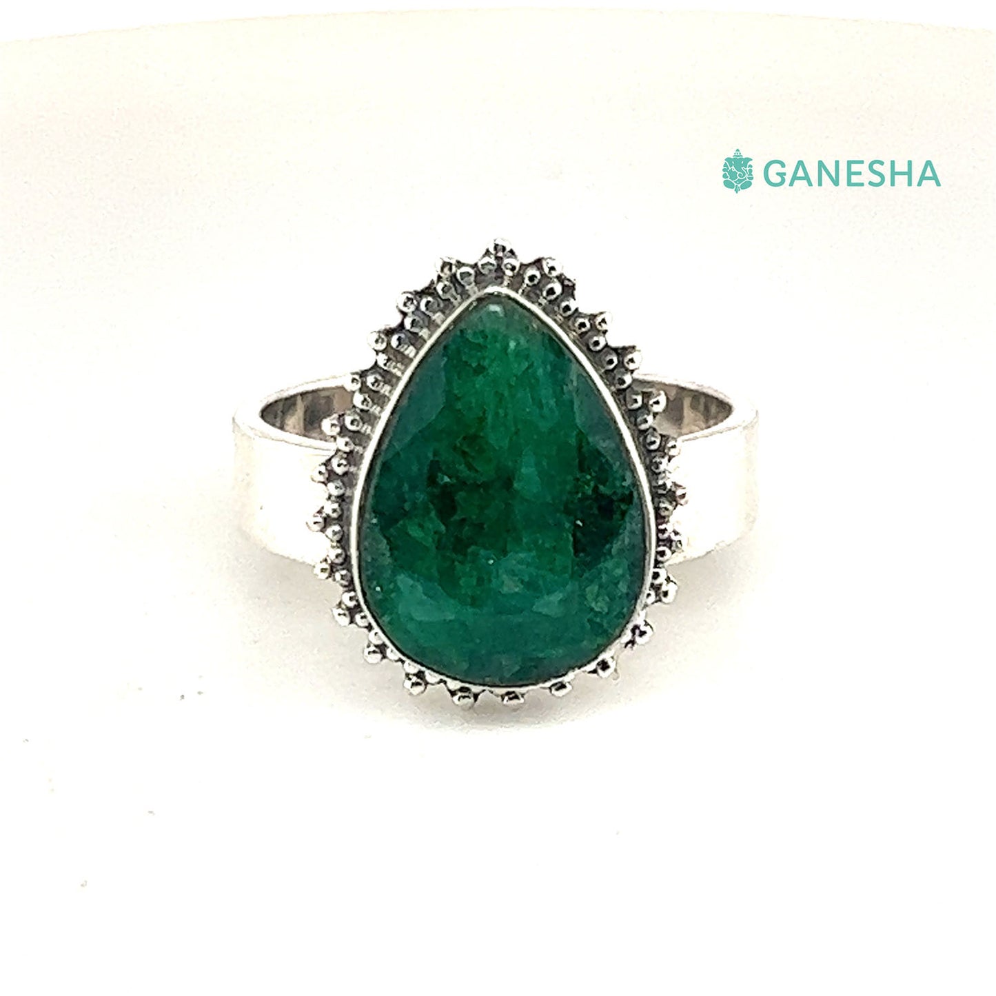 Ganesha Handicrafts, Emerald - 925 Sterling Silver Jewellery Gift Set With Free Chain, 925 Sterling Silver Jewellery Gift Set With Free Chain, Womens stylized Jewellery and  Chain, Green Colour Emerald Silver Jewellery.